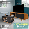 Combo Rack Buffet Be Canela + Mesa De Centro Grafito Miel Livorno 