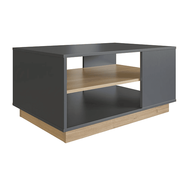 Combo Rack Buffet Be Canela + Mesa De Centro Grafito Miel Livorno 
