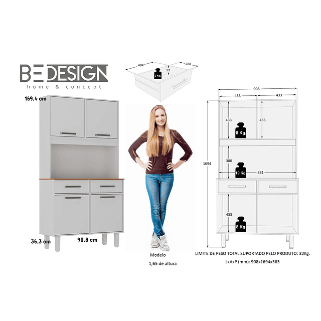 Rack Cocina Pop Plus Blanco