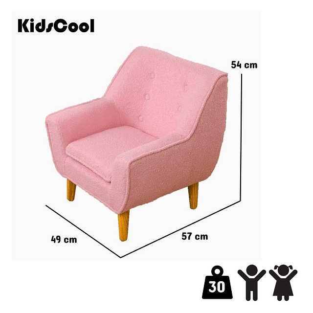 Poltrona Infantil Mimo Rosado