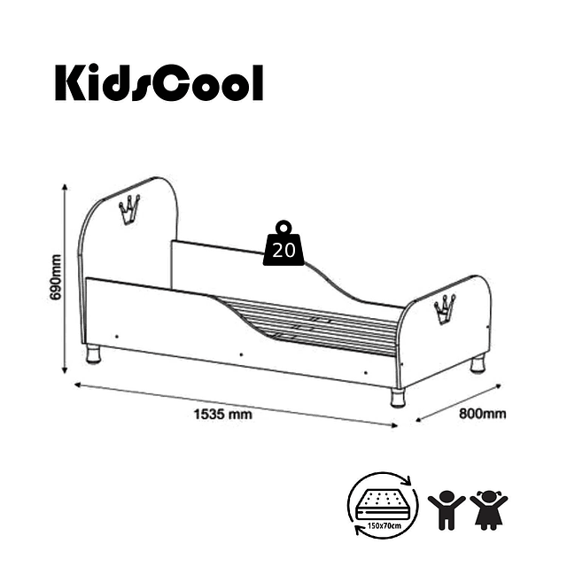 Mini Cama Transición Princesa Rosada