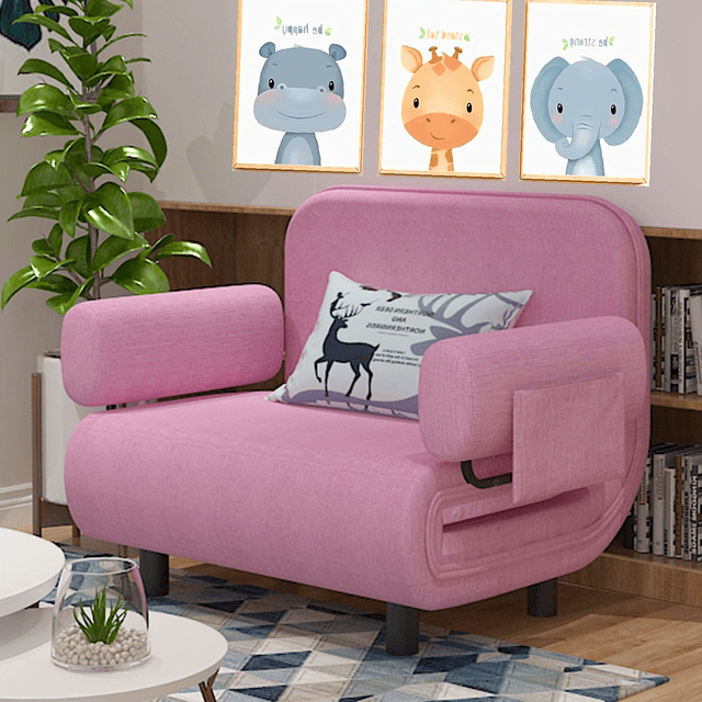 Sofa Mini Cama Infantil Rosado