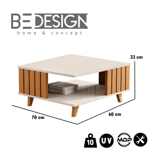 Mesa De Centro Açaí Perla / Caramelo