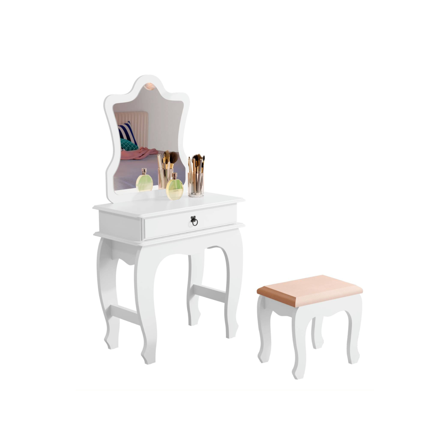 Tocador Blanco Con Espejo Luxury