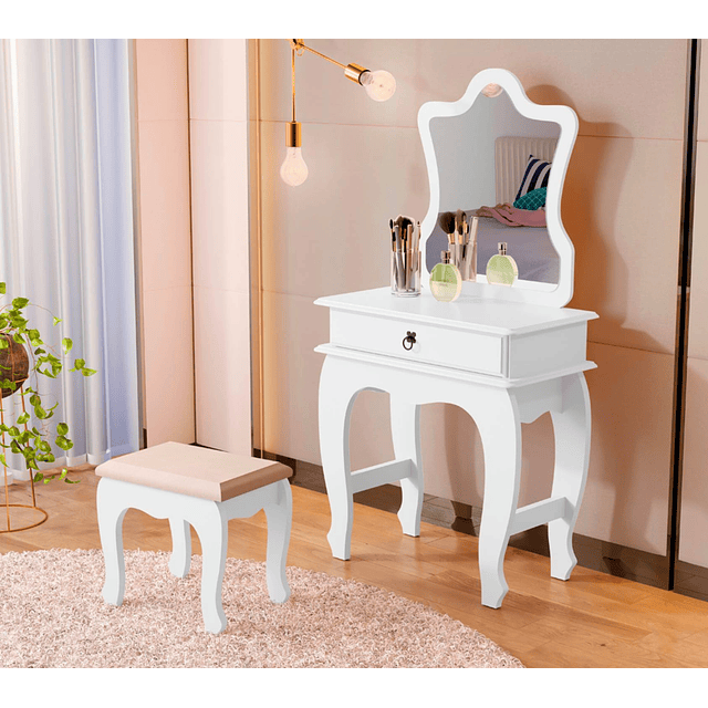 Tocador Blanco Con Espejo Luxury 