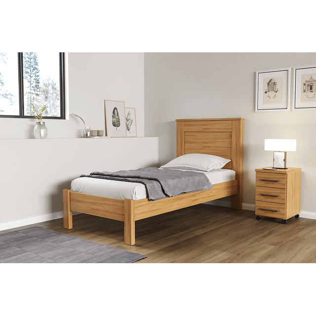 PRODUCTO CON DETALLE - Cama 1 Plaza Munique Camarú - INCLUYE ARMADO