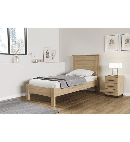 PRODUCTO CON DETALLE - Cama 1 Plaza Munique Hanover-  INCLUYE ARMADO