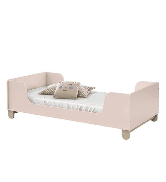 PRODUCTO CON DETALLE - Mini Cama Zupi Rosada - INCLUYE ARMADO