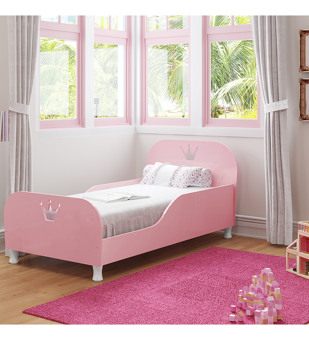 PRODUCTO CON DETALLE - Mini Cama Transición Princesa Rosada - INCLUYE ARMADO