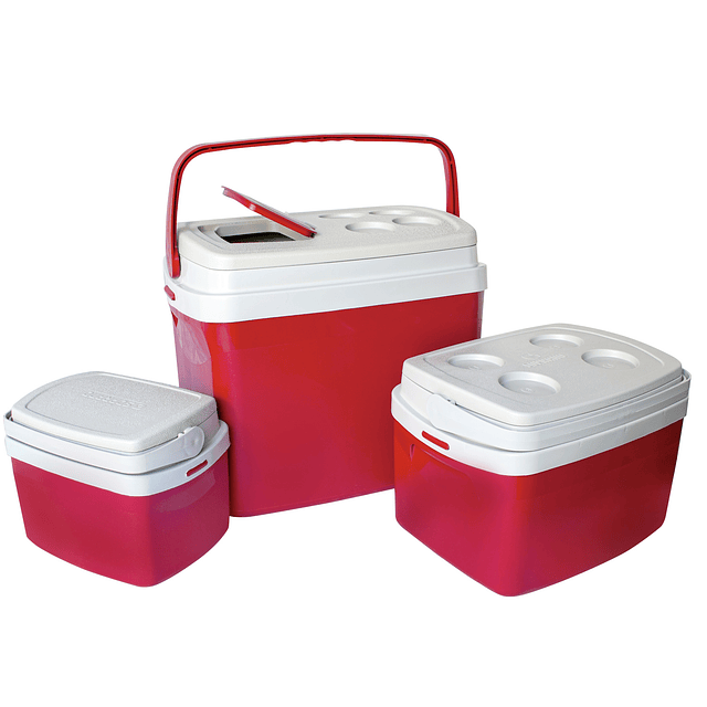 Set cooler Camp 3 piezas rojo 32L, 12L Y 5L