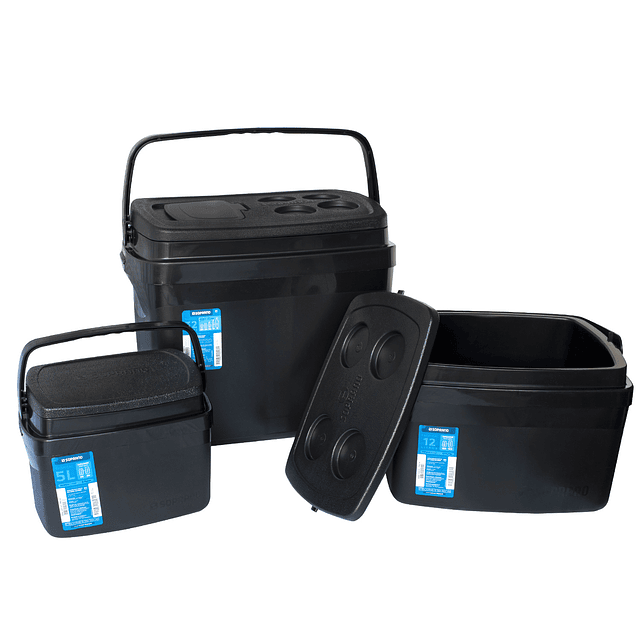 Set cooler Camp 3 piezas negro 32L, 12L Y 5L
