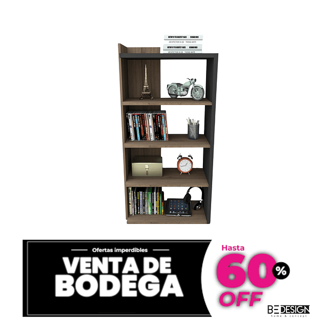 VENTA DE BODEGA - Estante Bicolor Sense Urban Negro