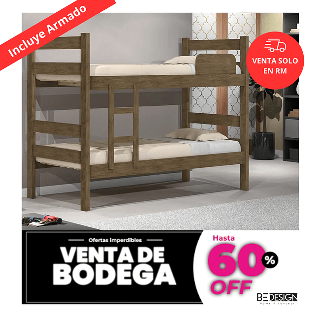 PRODUCTO CON DETALLE - Camarote 1 Plaza Prisma Cedro - INCLUYE ARMADO-