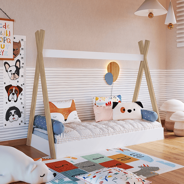 Cama Infantil Montessori Blanca