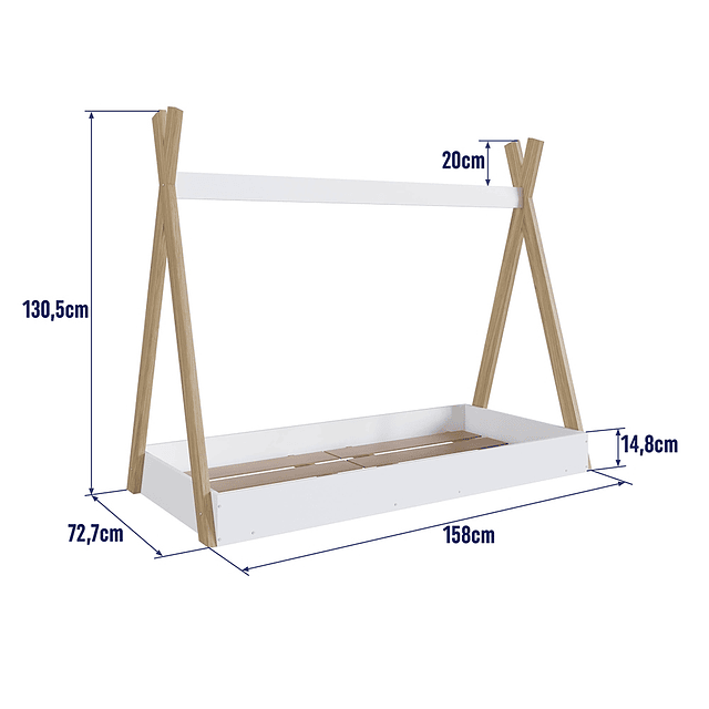 Cama Infantil Montessori Blanca