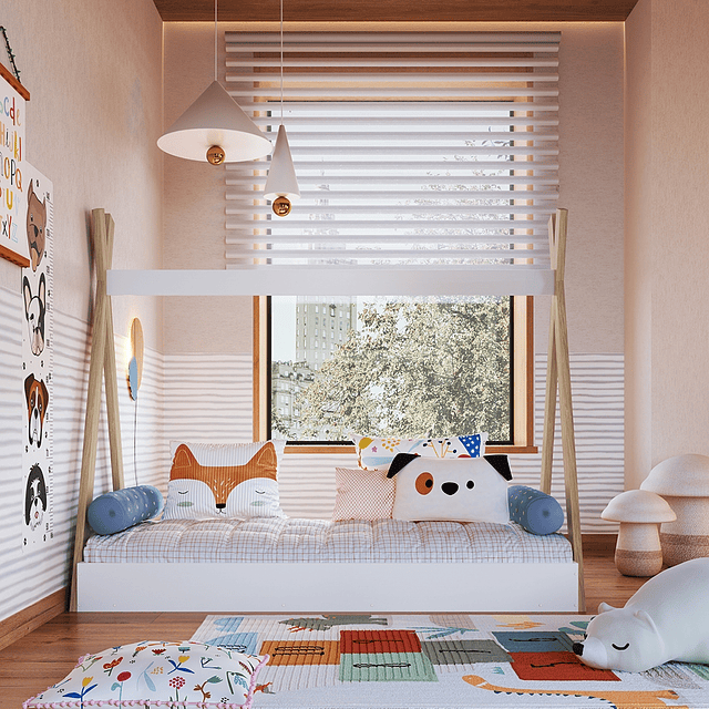 Cama Infantil Montessori Blanca