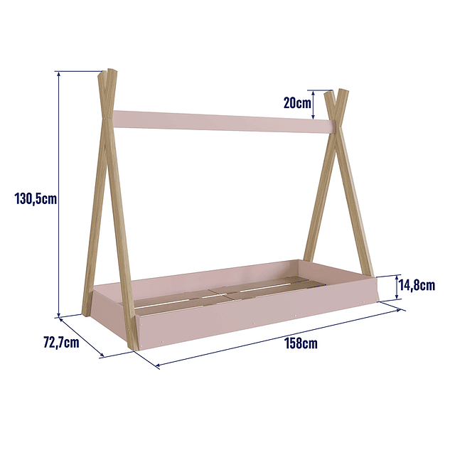 Cama Infantil Montessori Rosado