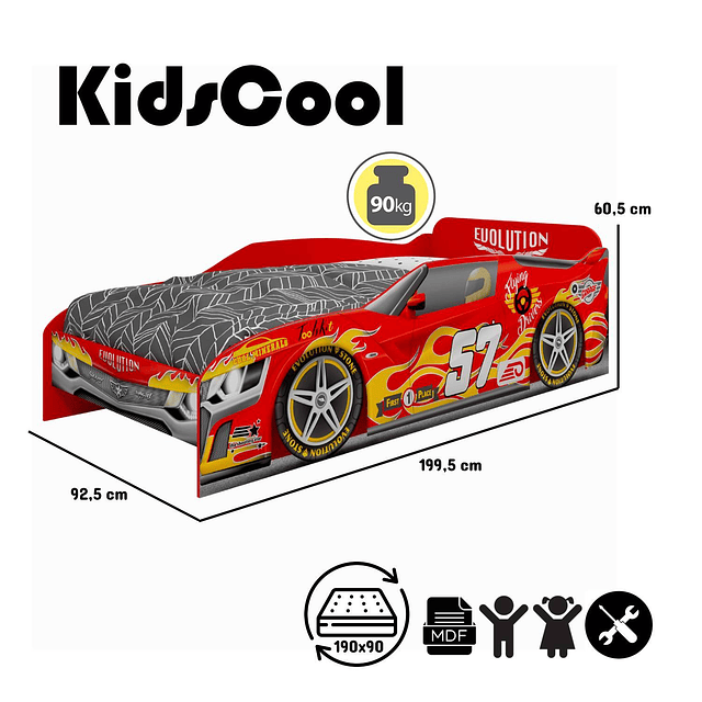 Cama Evolution Car 1 Plaza