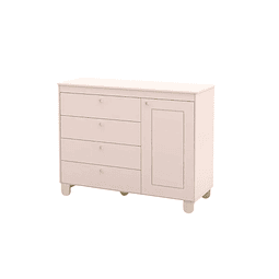 Cómoda Con Puerta Zupi Rosado