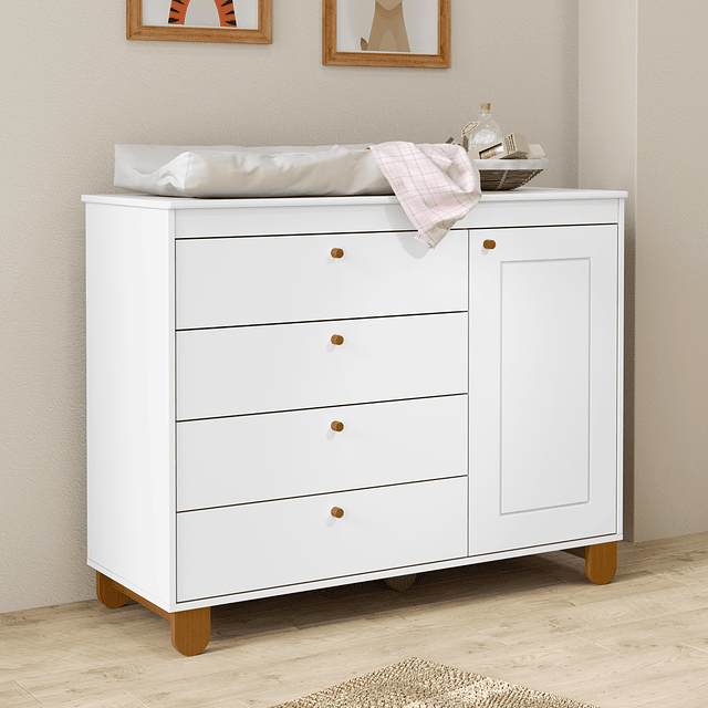 Cómoda Con Puerta Zupi Blanca