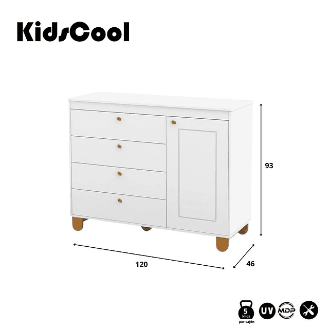 Cómoda Con Puerta Zupi Blanca