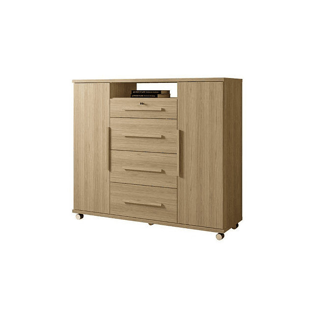 Comoda Multifuncional Beige Mate Cinza
