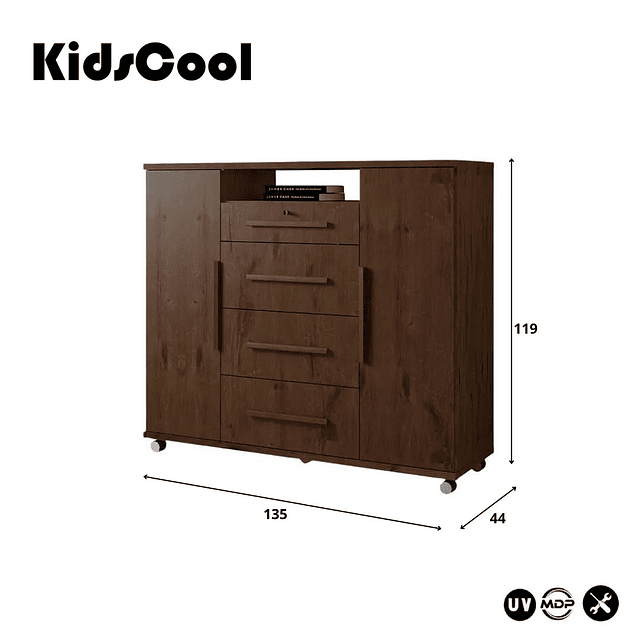 Comoda Multifuncional Café Mate Cinza