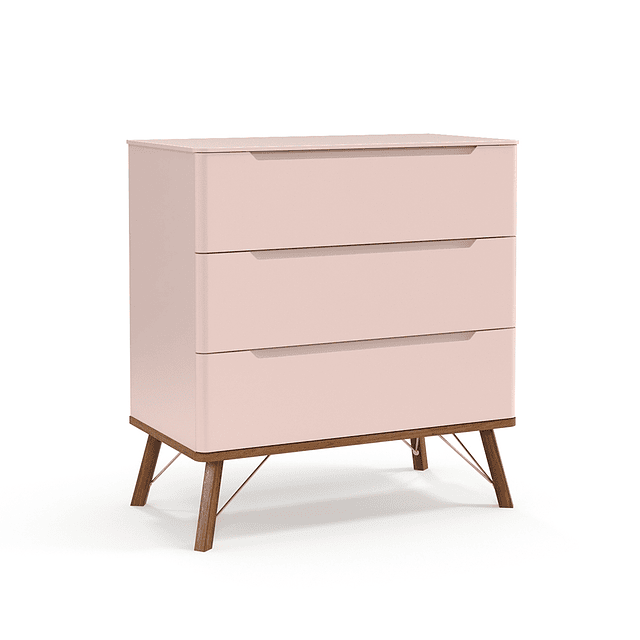 Cómoda 3 Cajones Albi Rosada
