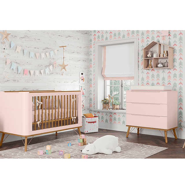 Cómoda 3 Cajones Albi Rosada