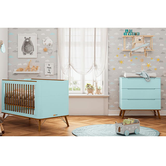 Cómoda 3 Cajones Albi Menta