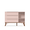 Cómoda 3 Cajones + Pta Albi Rosada