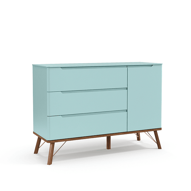 Cómoda 3 Cajones + Pta Albi Menta