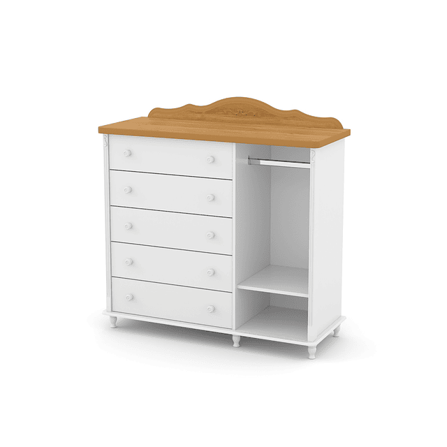 Cómoda Mudador Blanca/Miel Provence Slim 