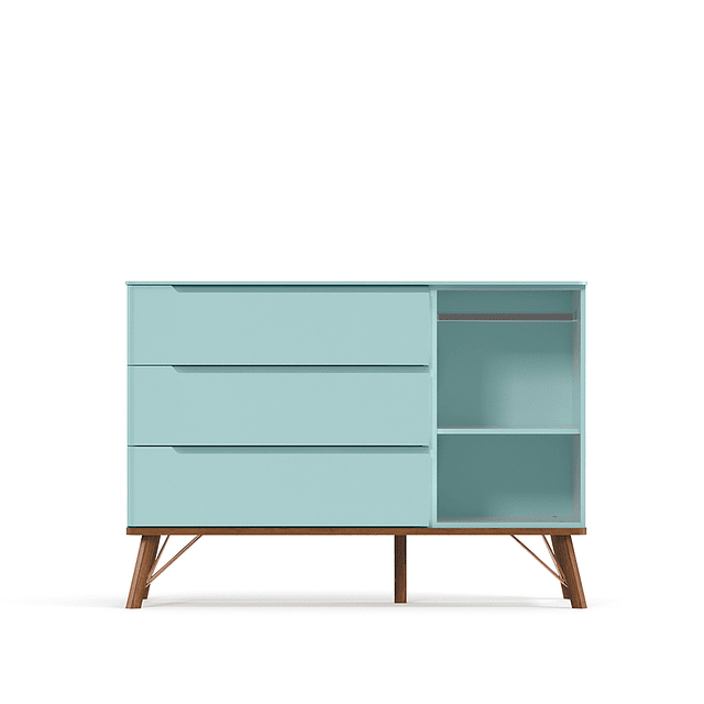 Cómoda 3 Cajones + Pta Albi Menta
