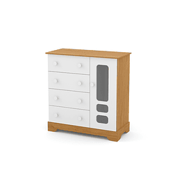 Cómoda  Mudador Blanca/Miel Smart 