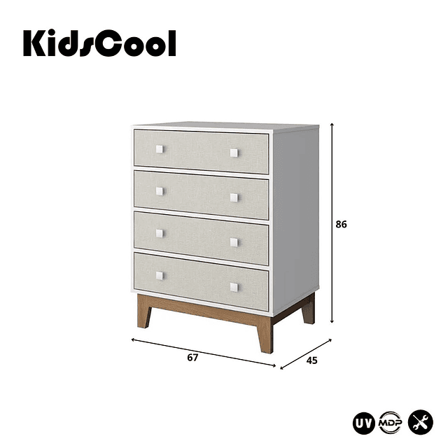 Cómoda 4 Cajones Harmony Nude