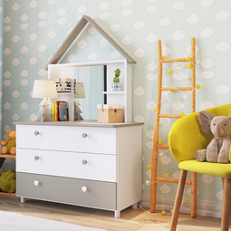 Cómoda con espejo casita Amore