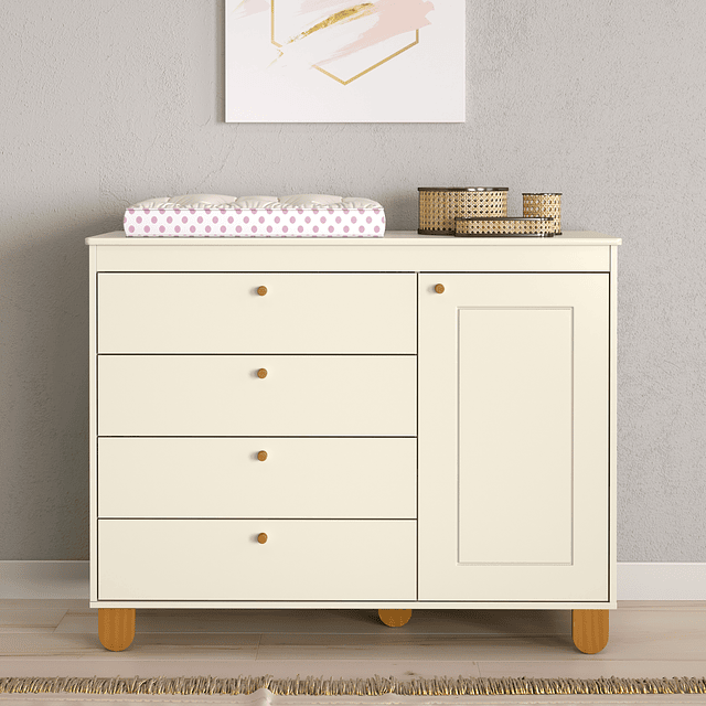 Entrega Express - Cómoda Con Puerta Zupi Beige