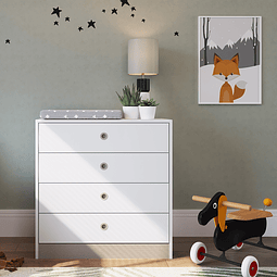 Cómoda infantil 4 cajones Amore