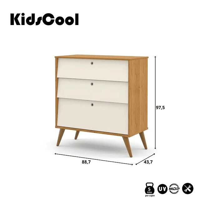 Cómoda Gold Blanca Eco Wood