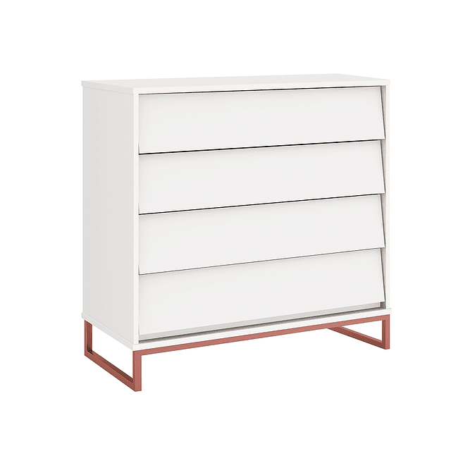 Cómoda Noah Design Blanco Base Cobre