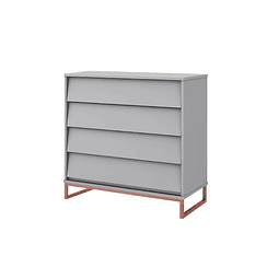 Cómoda Noah Design Gris Base Cobre