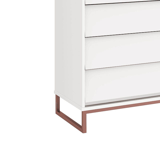 Cómoda Noah Design Blanco Base Cobre