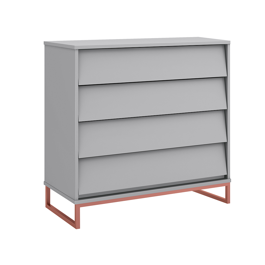 Cómoda Noah Design Gris Base Cobre