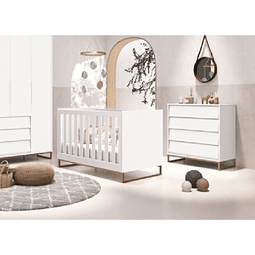 Cómoda Noah Design Blanco Base Cobre