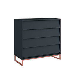 Cómoda Noah Design Grafito Base Cobre