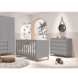 Cómoda Noah Design Gris Base Cobre