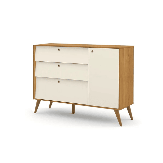 Cómoda Con Puerta Gold Beige/Eco Wood
