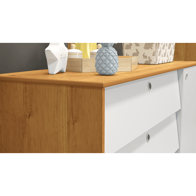 Cómoda Con Puerta Gold Beige/Eco Wood