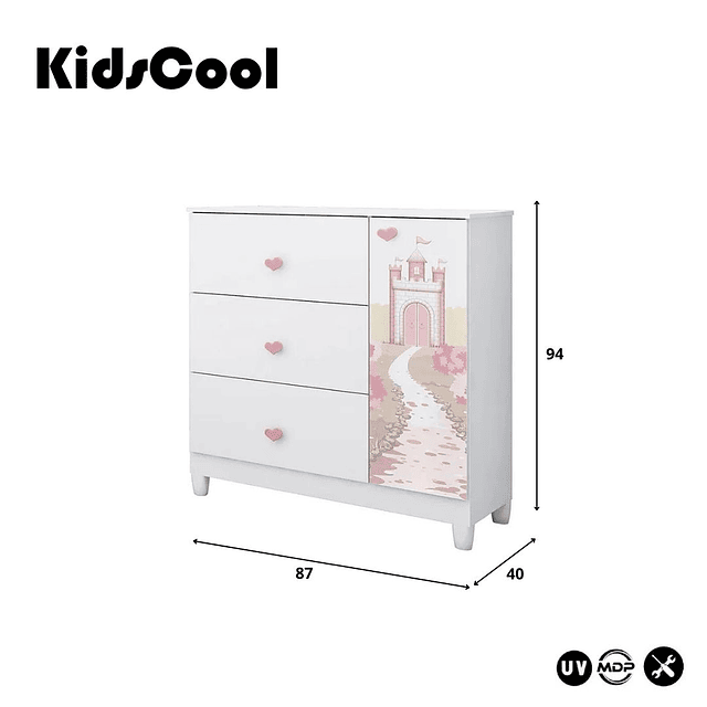 Cómoda Infantil Con Puerta Sofia Blanco